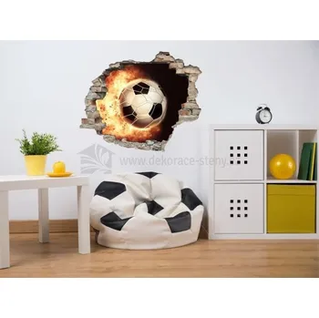 Samolepící dekorace Samolepka na zeď - Samolepka 3D Fotbal