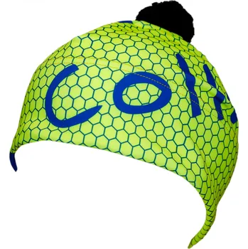 Čepice COLLM Čepice s bambulí RUN PRO žlutá Velikost: L/XL obvod hlavy 55-60cm
