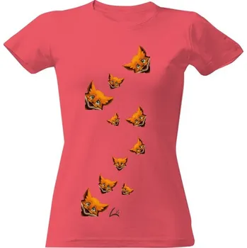 Dámské tričko Tričko s potiskem Lišky dámské
