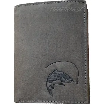 Pánská kožená peněženka HL šedá ryba 263B | Cooltovka.cz