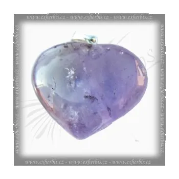 Souprava šperků Salts Přívěšek srdíčko ametyst 3 cm BL02677