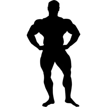 Samolepicí dekorace na vozidlo Samolepka silueta kulturista na auto a motorku, tuning nálepka (1967)