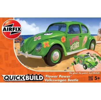 Plastikový model Airfix Quick Build VW Beetle Flower Power 18,3 cm