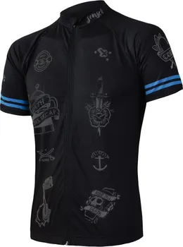 cyklistický dres Sensor Cyklo Tattoo s krátkým rukávem M černý