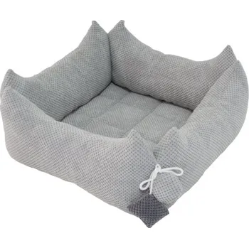 Pelíšek pro kočku Rajen hranatý pelíšek pro kočky Plus, světle šedá 40x40cm
