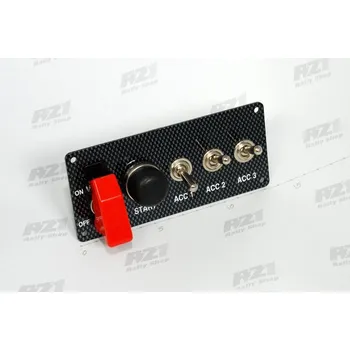 Obklad Grayston Startovací panel se třemi vypínači Karbon