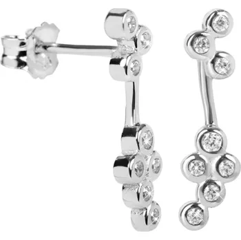 Módní doplněk Stříbrné náušnice se zirkony Silver Cat SC288