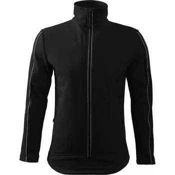 Pánská softshellová bunda Adler Czech Softshell Jacket s reflexními proužky 511 černá XXL