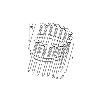 Sponkovačka KM REICH Hřebíky konvexní BDC páskované ve svitku 16° 2,1 x 45mm, 12600ks, KMR 10500648