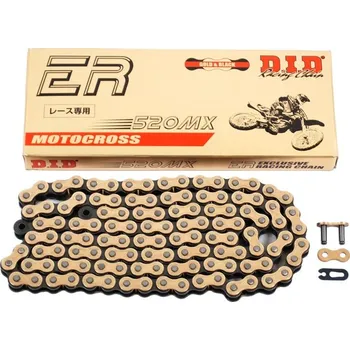 Řetězová sada pro motocykl D.I.D. 520 MX Gold/Black 114 čl.