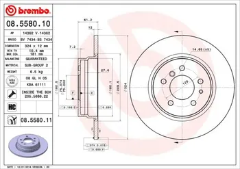 Brzdový kotouč Brembo 08.5580.11