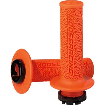 grip a Motokrosové gripy MOOSE RACING LOCK-ON oranžová - pár