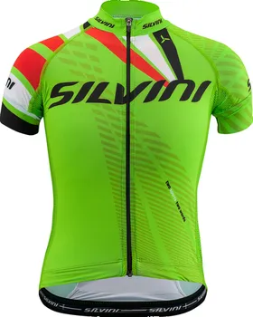 cyklistický dres Silvini Team s krátkým rukávem Jr zelený