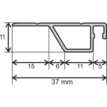 Žaluzie Rámový profil sítě proti hmyzu OE 37x10 mm Barva: Hnědá