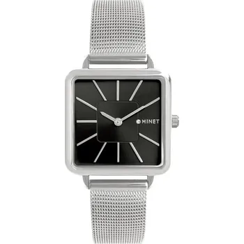 Hodinky Minet Oxford Silver Black Mesh