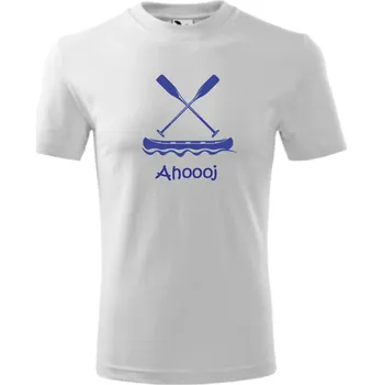 trend-design.cz Dětské vodácké tričko - Ahoooj Barva textilu: Bílá, Dětská velikost: 122 cm/6 let