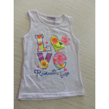 Chlapecké tílko Dívčí tílko 128, velikost 128, Barva Bílá, Složení materiálu 98% bavlna 2% lykra