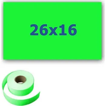 Samolepící etiketa Cenové etikety do kleští, obdélníkové, 26mm x 16mm, 700ks, signální zelené