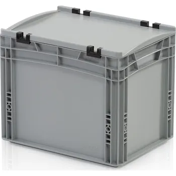 Euro přepravka s víkem 40x30x33,5 cm plný úchyt