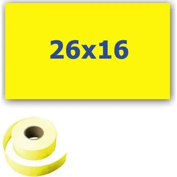 Samolepící etiketa Cenové etikety do kleští, obdélníkové, 26mm x 16mm, 700ks, signální žluté