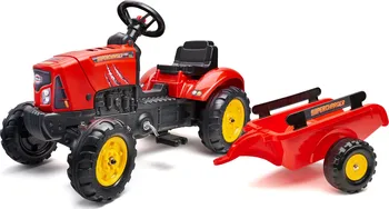 Dětské šlapadlo Falk Šlapací traktor 2030AB SuperCharger s vlečkou červený