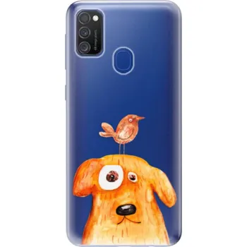 Pouzdro na mobilní telefon Odolné silikonové pouzdro iSaprio - Dog And Bird - Samsung Galaxy M21