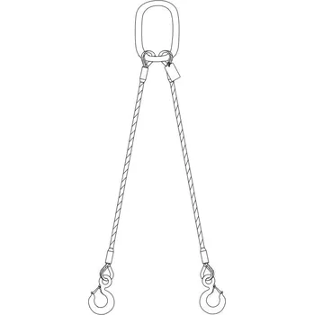 Lany Vázací ocelové lano - dvojhák Lano - průměr: 8 mm, Délka: 1 m