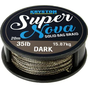 Kryston Návazcová Šňůrka Super Nova Solid Braid Černá 20 m-Nosnost 15 lb