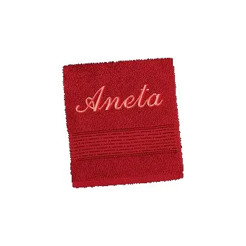 Ručník Ručník se jménem - proužek - bordová 50x100 cm bordová