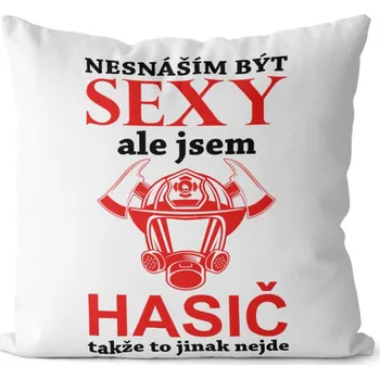 Dekorativní polštářek Polštář Sexy hasič (Velikost: 40 x 40 cm)