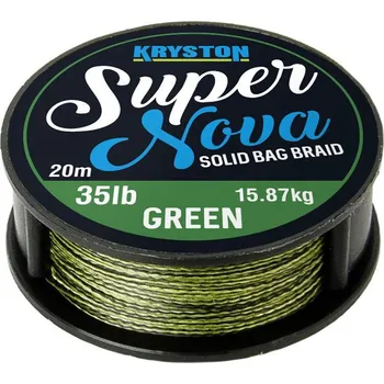 Kryston Návazcová Šňůrka Super Nova Solid Braid Zelený 20 m-Nosnost 25 lb