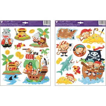 Samolepící dekorace Samolepky na zeď piráti 33 x 29 cm