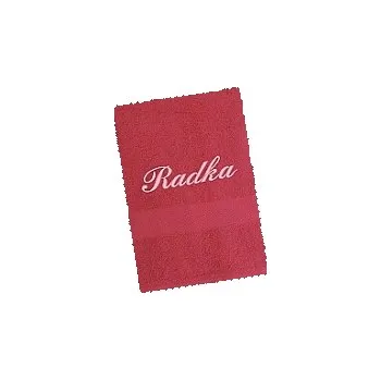 Ručník Ručník se jménem - vínová 50x90 cm vínová