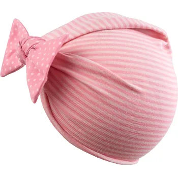 Kojenecká čepice růžová čepička s mašlí