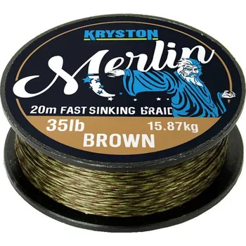 Kryston Návazcová Šňůrka Merlin Fast Sinking Braid Písková 20 m-Nosnost 15 lb