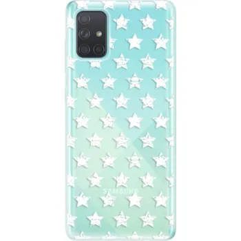 Pouzdro na mobilní telefon Odolné silikonové pouzdro iSaprio - Stars Pattern - white - Samsung Galaxy A71