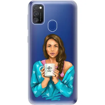 Pouzdro na mobilní telefon Odolné silikonové pouzdro iSaprio - Coffe Now - Brunette - Samsung Galaxy M21