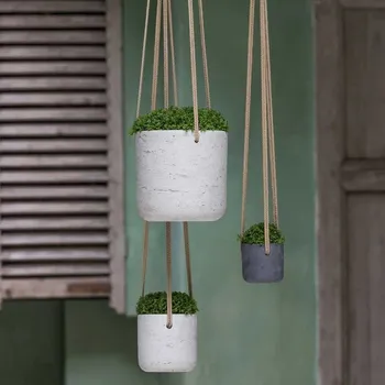 Květináč Závěsný květináč Charlie XXXS šedý 9x8cm - Vodotěsný