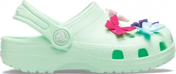 Dívčí sandály Crocs Classic Butterfly Charm Clg mentolově zelené 34-35