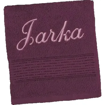 Ručník Ručník se jménem - pruh - tm.vínová 50x100 cm tmavě vínová