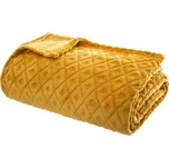 Atmosphera Deka v žluté barvě se vzorem, 180 x 230 cm