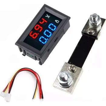 DIGITÁLNÍ PANELOVÝ VOLTMETR 0-100V / AMPÉRMETR 0-10A 0-100A