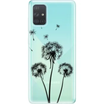 Pouzdro na mobilní telefon Odolné silikonové pouzdro iSaprio - Three Dandelions - black - Samsung Galaxy A71