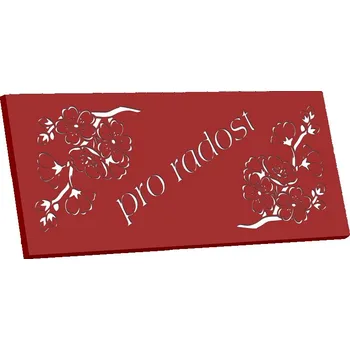 Čokoláda Selllot, s.r.o., K Hájům 34, 155 00 Praha 5 - Vyrobeno v EU Pro radost - mléčná čokoláda s mandlemi a malinami 175g (červená)