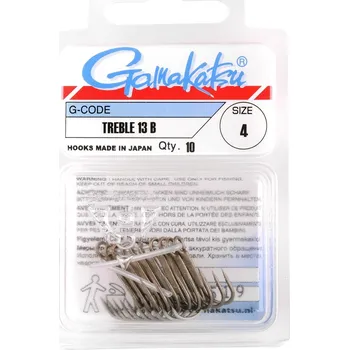Rybářský háček Gamakatsu Trojháček Bronze Treble 13-Velikost 12