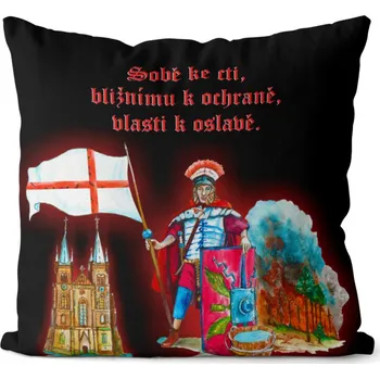 Dekorativní polštářek Polštář Svatý Florián (Velikost: 40 x 40 cm)