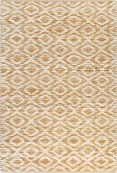 Koberec vidaXL ručně tkaný kusový koberec z juty přírodní a bílý 120 x 180 cm 