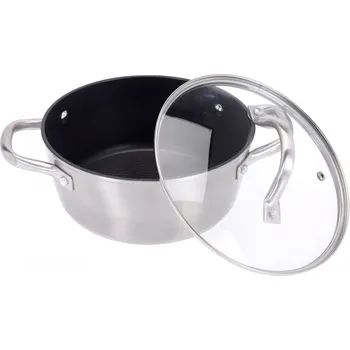 Pánev EH Excellent Houseware Hrnec s víkem, O 20 x 9 cm, hliníkový