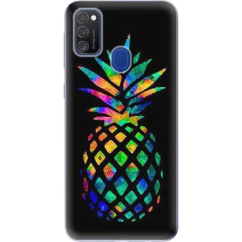 Pouzdro na mobilní telefon Odolné silikonové pouzdro iSaprio - Rainbow Pineapple - Samsung Galaxy M21