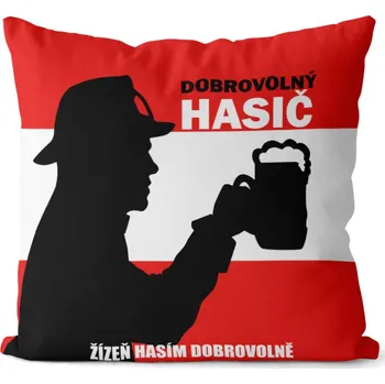 Dekorativní polštářek Polštář Dobrovolný hasič (Velikost: 40 x 40 cm)
